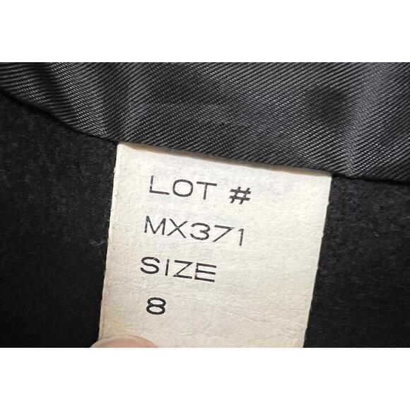 Vintage 90s Stephanie Mathews Wool Velvet-Trim 0ld Money Coat. Size 8 - Picture 9 of 9